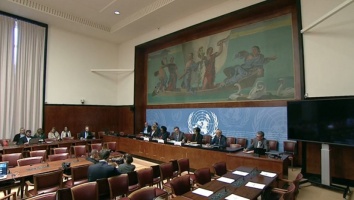 UN Commission of Inquiry on OPT protests presents findings during press conference at Palais des Nations in Geneva, on 28 February 2019 (Source: UN Web TV).