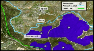 Palestinian-lands-in-Nilin-isolated-by-the-Annexation-Wall