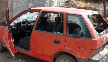 The-Daraghma-familys-car-vandalised-by-Israeli-settlers-in-Liban-al-Sharkiya