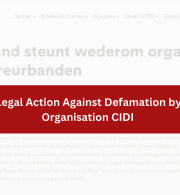 الحق تتخذ إجراءاً قانونياً ضد التشهير بها من قبل منظمة الضغط سيدي في هولندا