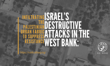 Israel's Destructive Attacks in the West Bank
