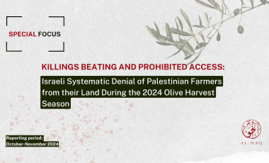 Israeli Systematic Denial of Palestinian Farmers From their Land