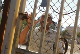 Hani Amer is imprisoned between the wall and the Israeli settlement. Masha, Salfit. Photo: Bassam Almohor