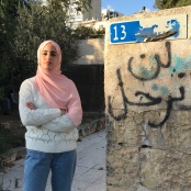 Muna El-Kurd, resident of Sheikh Jarrah, who is one of the Palestinians under imminent threat of forced eviction