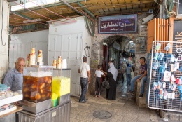 Al-Attarin market, Old City of Jerusalem. Photo: Bassam Almohor