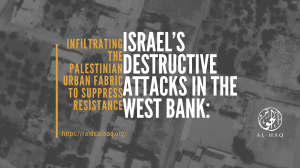 Israel's Destructive Attacks in the West Bank