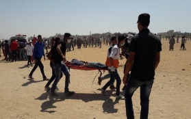 Israeli Occupying Forces Kill Three Palestinians in Gaza, Injure More than Two Hundred, as Palestinians Continue Protests in Gaza