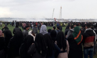 49th Great Return March demonstrations on Friday, 1 March 2019, east of Khuza’a, east of Khan Younis, in the occupied Gaza Strip – Photo Al-Haq (c) 2019.