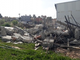 Photo of the demolished structure. Al-Haq (C) 2019.