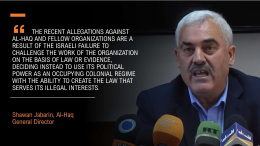 Palestinian Human Rights NGOs will not be Silenced, and Call on the International Community to take Concrete Actions to Rescind Barbarous Israeli Designations