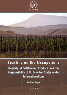 Feasting on the Occupation: Illegality of Settlement Produce and the Responsibility of EU Member States under International Law 