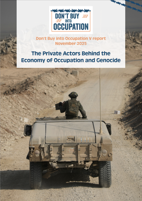 Don’t Buy into Occupation V report November 2025: The Private Actors Behind the Economy of Occupation and Genocide