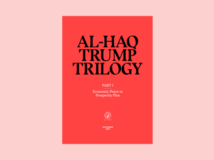 Al-Haq Trump Trilogy Part I: Economic Peace to Prosperity Plan