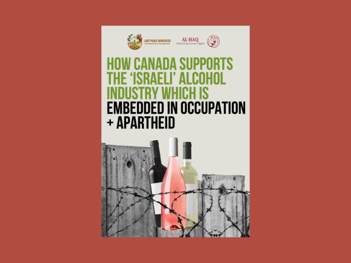 How Canada Supports the ‘Israeli’ Alcohol Industry which is Embedded in Occupation and Apartheid